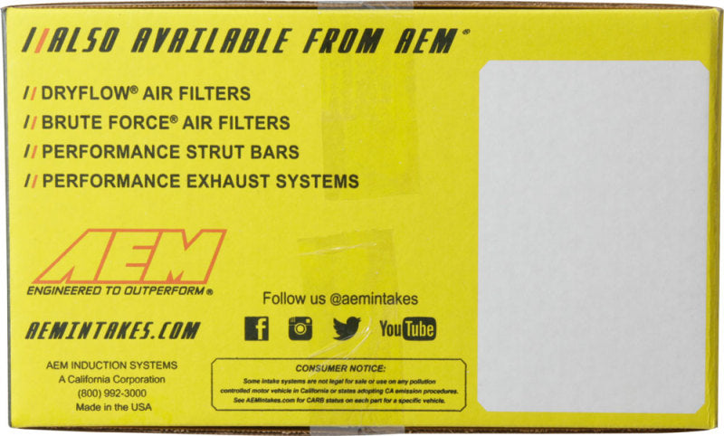 AEM 92-95 Civic DX/LX/EX/SI/ 96-00 Civic EX/ 93-95 Del Sol S/ 93-97 Del Sol Si Rouge Prise Ram courte