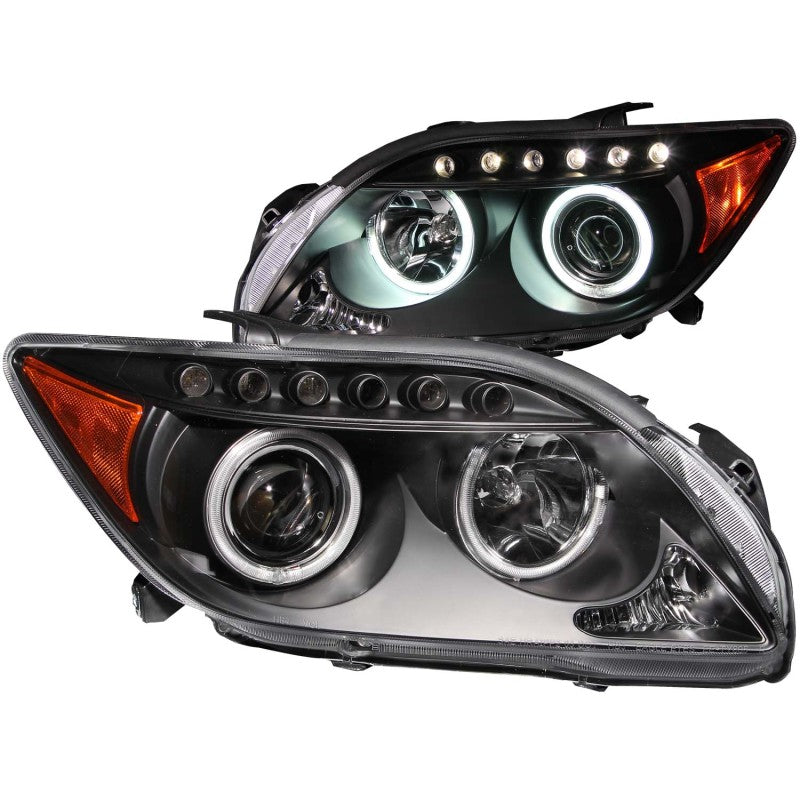 Phares de projecteur ANZO 2005-2010 Scion TC avec halo noir (CCFL)