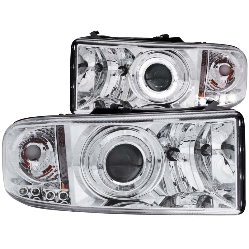 ANZO 1994-2001 Phares de projecteur Dodge Ram avec Halo Chrome