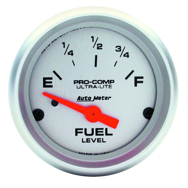 Autometer Ultra-Lite 52 mm 73 OHMS Vide/10 OHMS Jauge de niveau de carburant électronique à balayage court