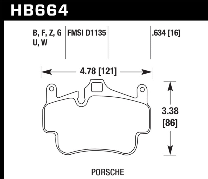 Plaquettes de frein Hawk pour Porsche 911 Carrera avant et arrière (05-08) / Cayman avant (07-08) Perf Ceramic Street