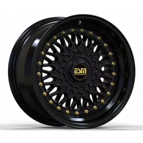 ESM ESM-002R Gloss Black/ Gold Rivet