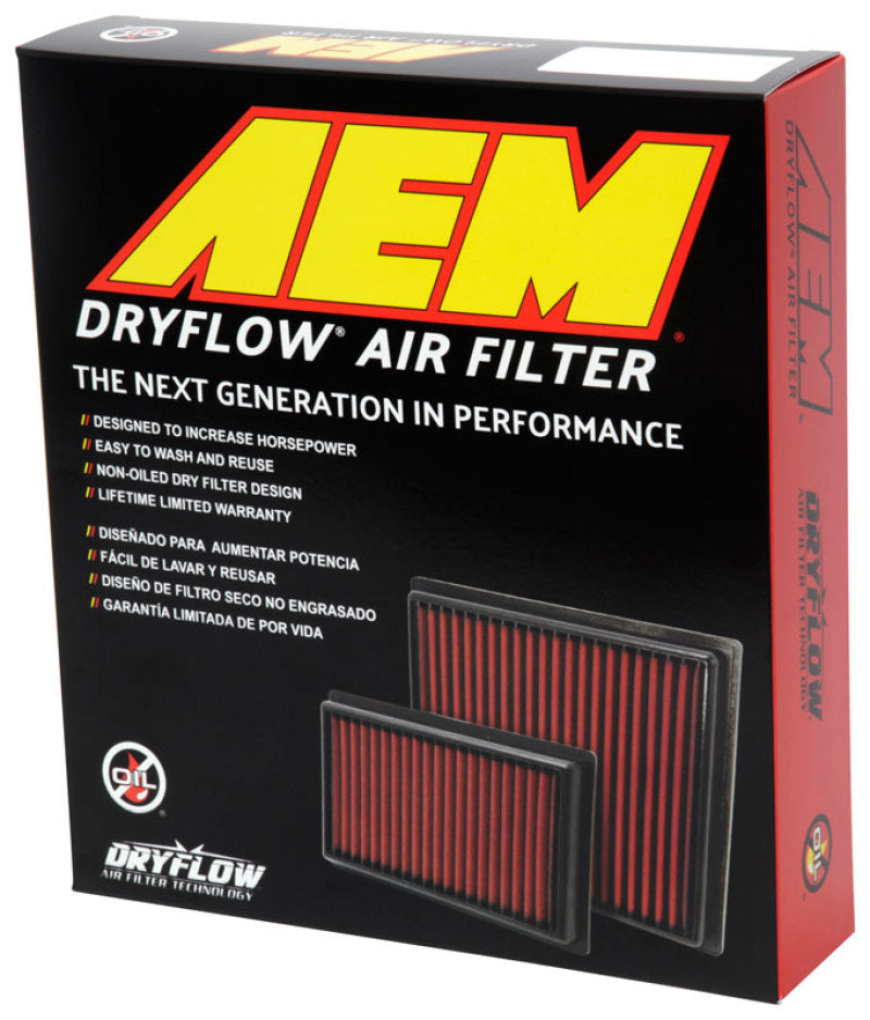 AEM 07-10 Impreza / 08-10 Forester 8,75 pouces O/SL x 8,563 pouces O/SW x 2,438 pouces H Filtre à air DryFlow