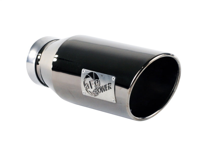 Embouts d'échappement aFe MACHForce XP Embout SS-304 EXH 4In x 6Out x 15L Bolt-On (chrome noir)