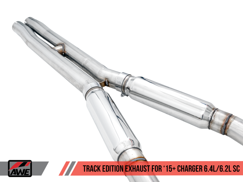 Échappement AWE Tuning 2015+ Dodge Charger 6.4L/6.2L Supercharged Track Edition - Chrome Silver Tips