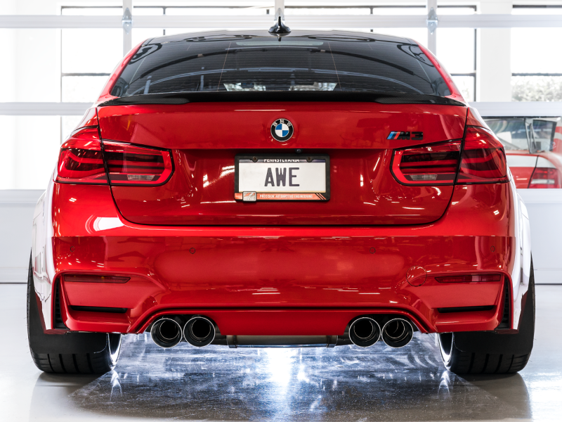 Échappement Catback AWE Tuning BMW F8X M3/M4 Track Edition - Embouts Noir Diamant