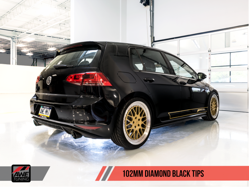 Échappement AWE Tuning VW MK7 GTI Touring Edition - Embouts Diamond Black