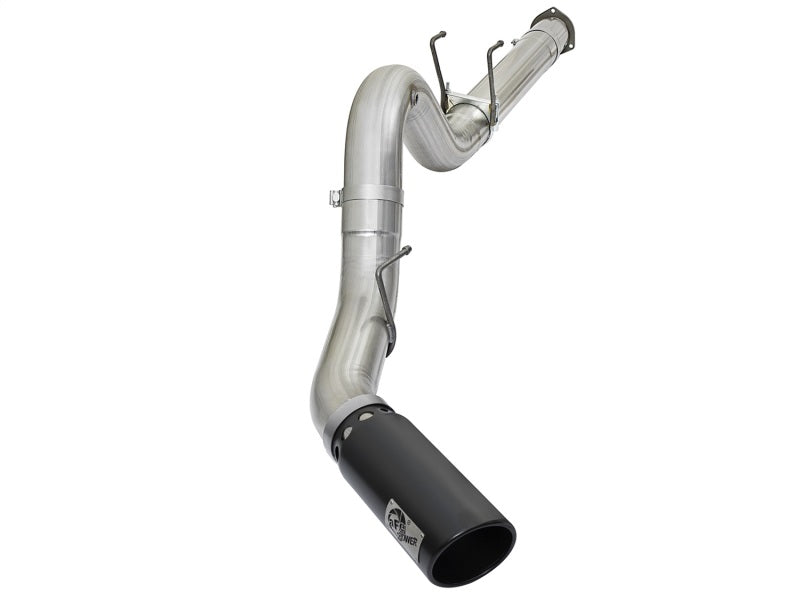 aFe ATLAS 5in DPF-Back Système d'échappement en acier d'alun avec pointe noire 2017 Ford Diesel Trucks V8-6.7L (td)