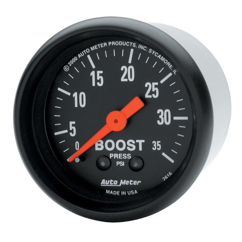 Jauge de suralimentation mécanique Autometer série Z 52 mm 0-35 PSI