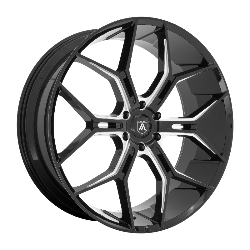 Asanti Black ABL-38 MONARCH TRUCK Gloss Black Milled