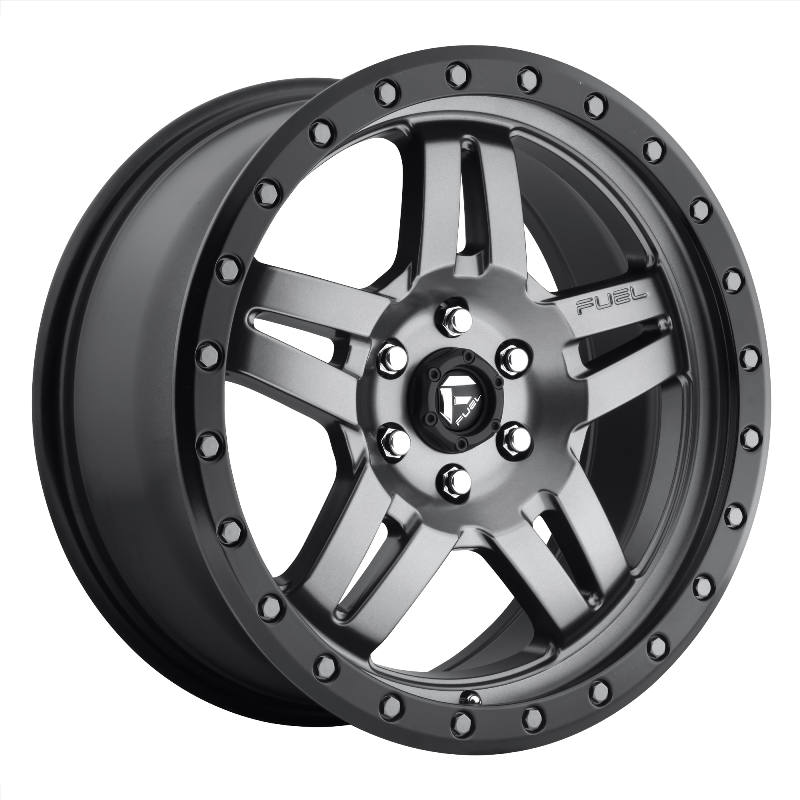 FUEL Off-Road D558 ANZA MATTE GUN METAL BLACK BEAD RING