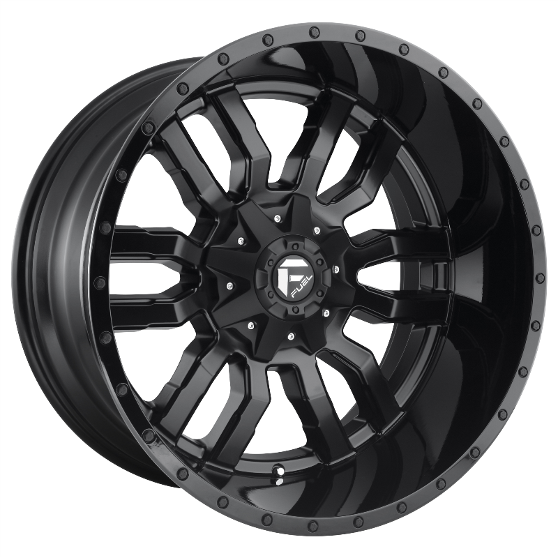 FUEL Off-Road D596 SLEDGE MATTE BLACK GLOSS BLACK LIP