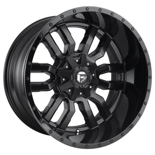 FUEL Off-Road D596 SLEDGE MATTE BLACK GLOSS BLACK LIP