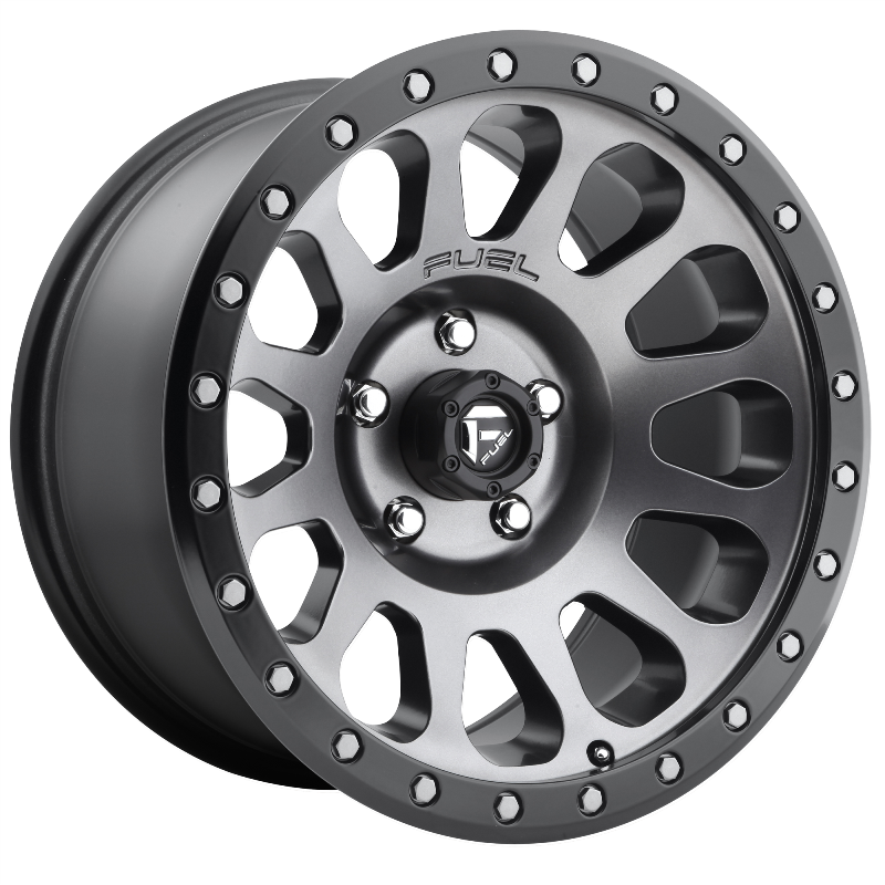 FUEL Off-Road D601 VECTOR MATTE GUN METAL BLACK BEAD RING