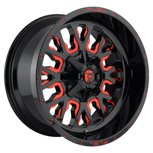 FUEL Off-Road D612 STROKE GLOSS BLACK RED TINTED CLEAR