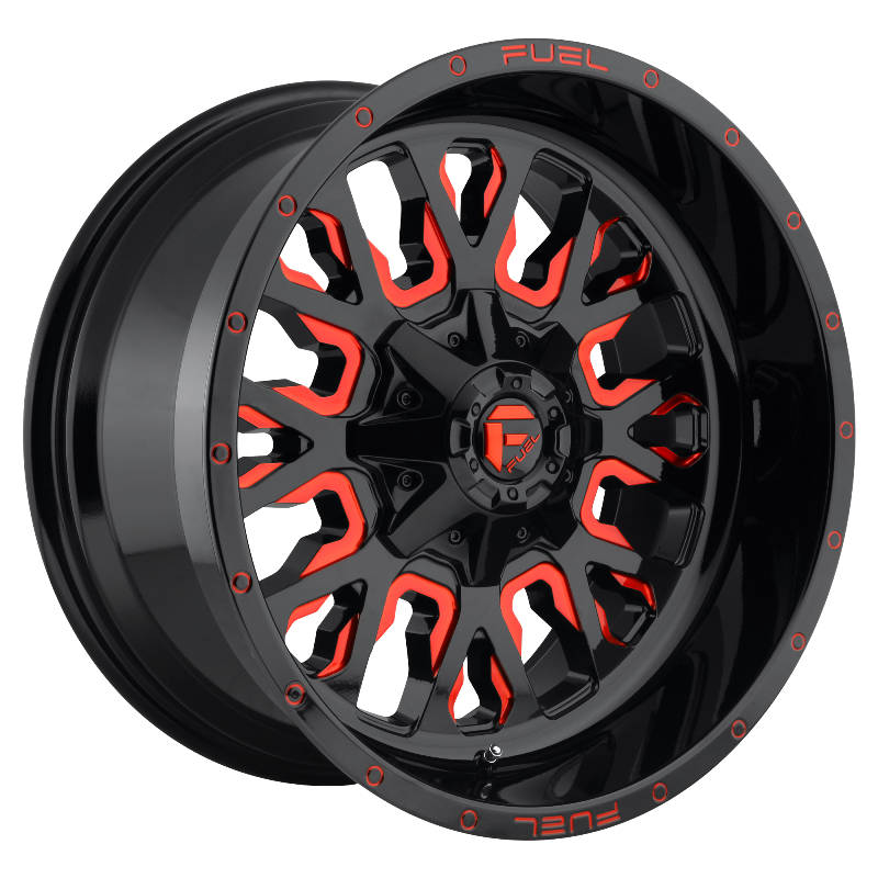 FUEL Off-Road D612 STROKE GLOSS BLACK RED TINTED CLEAR