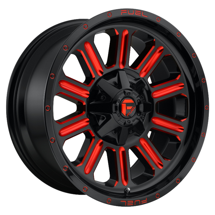 FUEL Off-Road D621 HARDLINE GLOSS BLACK RED TINTED CLEAR