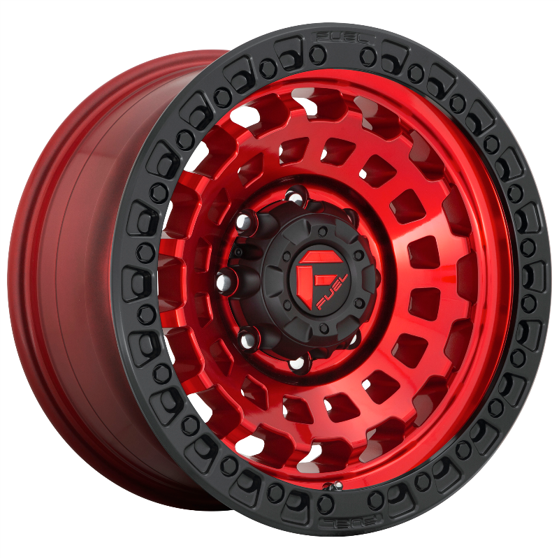 FUEL Off-Road D632 ZEPHYR CANDY RED BLACK BEAD RING
