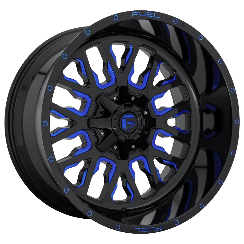 FUEL Off-Road D645 STROKE GLOSS BLACK BLUE TINTED CLEAR