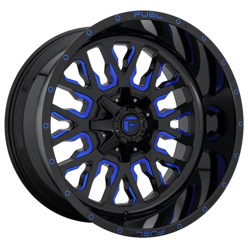 FUEL Off-Road D645 STROKE GLOSS BLACK BLUE TINTED CLEAR