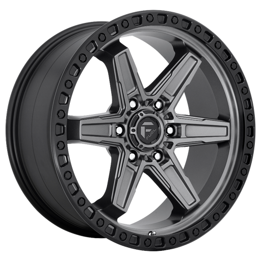 FUEL Off-Road D698 KICKER MATTE GUN METAL BLACK BEAD RING