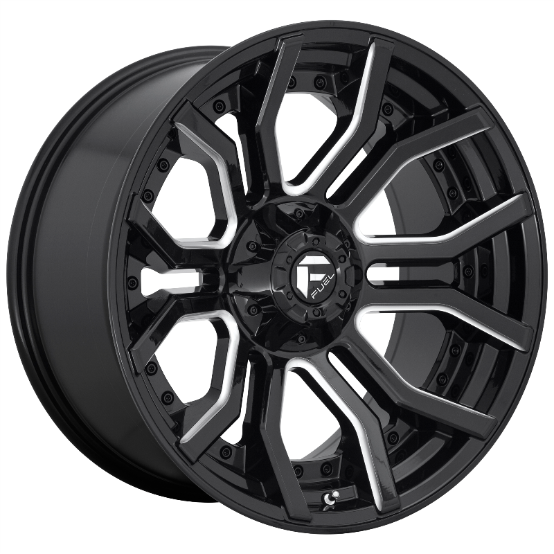 FUEL Off-Road D711 RAGE GLOSS BLACK MILLED
