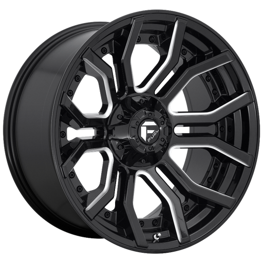 FUEL Off-Road D711 RAGE GLOSS BLACK MILLED