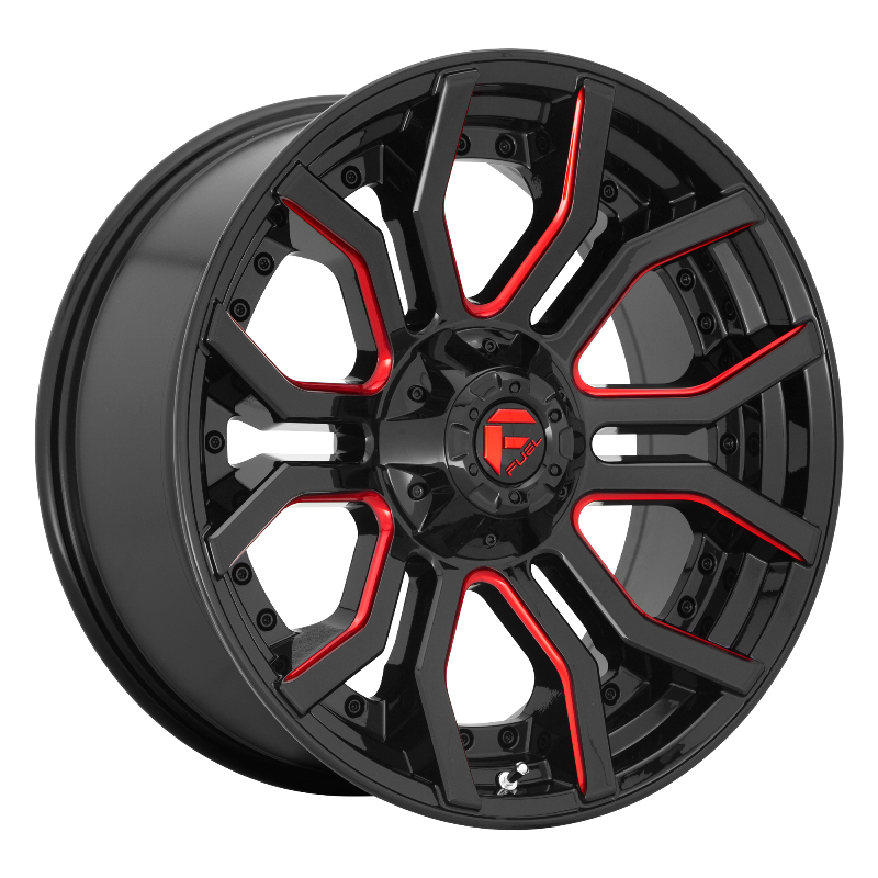 FUEL Off-Road D712 RAGE GLOSS BLACK RED TINTED CLEAR