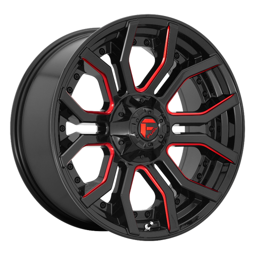 FUEL Off-Road D712 RAGE GLOSS BLACK RED TINTED CLEAR