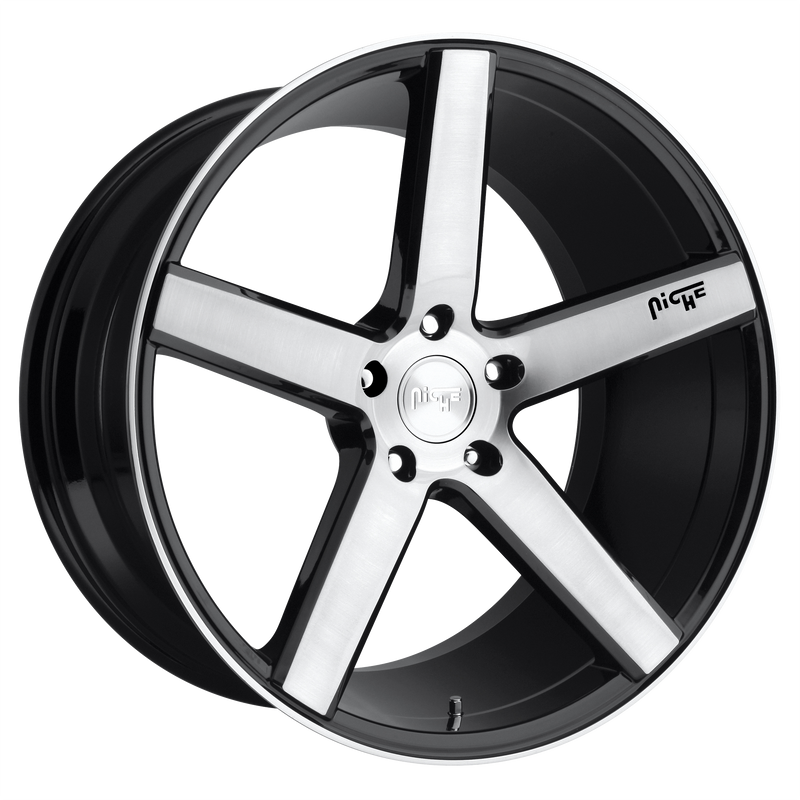 Niche M124 MILAN 20X8.5 5X112 ET34 66.56 Gloss Black Brushed