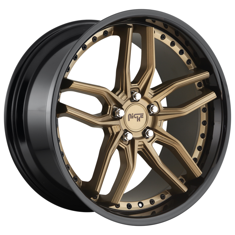 Niche Methos M195 20X10.5 5X112 ET40 66.56 Bague perle bronze mat noir