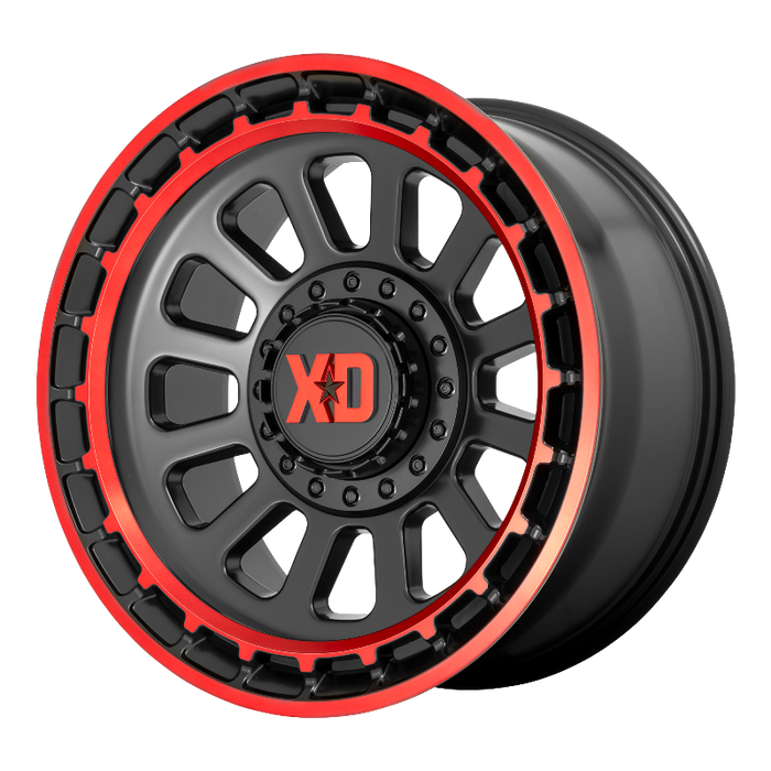 XD SERIES XD856 OMEGA Satin Black Machined Lip With Red Tint