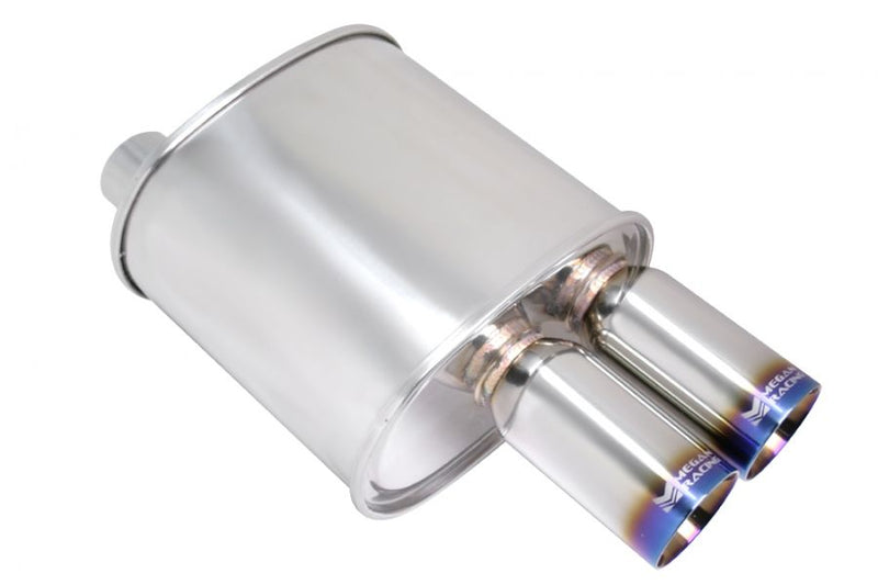 Universal Exhaust F-RT Dual Burnt Tip Muffler - MR-MU-FRT-2-VO