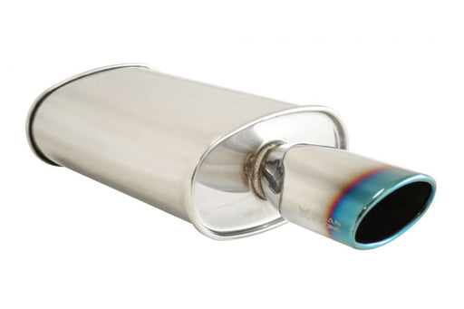 Universal Exhaust O-ST Muffler (Single Oval Burnt Tip) - MR-MU-OST-2