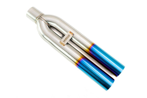 Universal 3" VIP Exhaust Tip "Blast Pipe" Style (weld-on) - Straight - Blue Tip - MR-UT-D3-BT