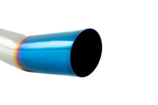 Universal 3" to 4" VIP Exhaust Tips "Blast Pipes" Style - Single - Angled - Blue Tip - MR-UT-S4-BT-V2