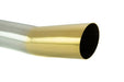 Universal 3" to 4" VIP Exhaust Tips "Blast Pipes" Style - Single - Angled - Gold Tip - MR-UT-S4GD-V2