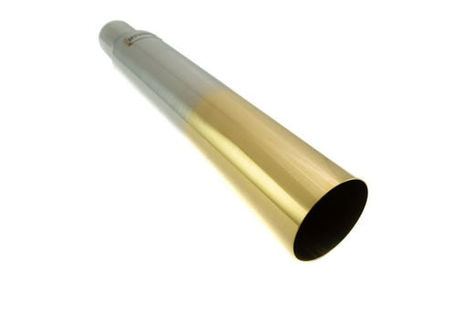 Universal 3" to 4" VIP Exhaust Tips "Blast Pipes" Style - Single - Straight - Gold Tip - MR-UT-S4GD