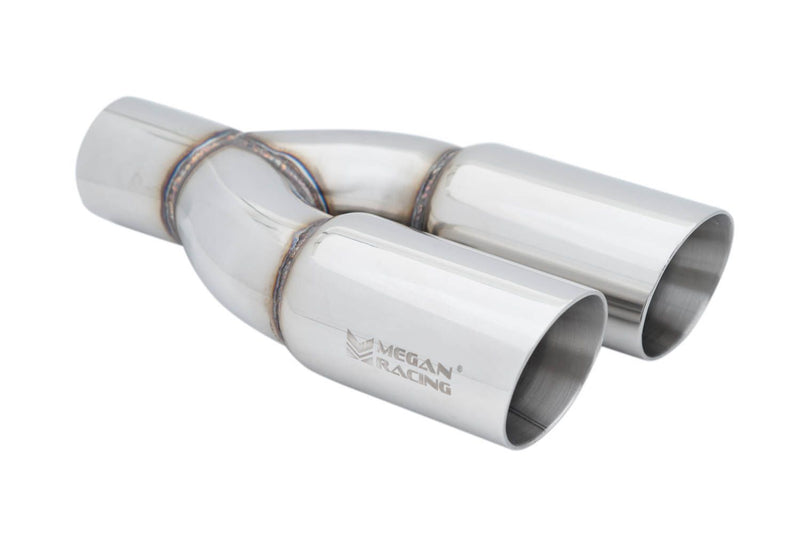 Universal Twin Stainless Roll 3" Tips - Driver Side