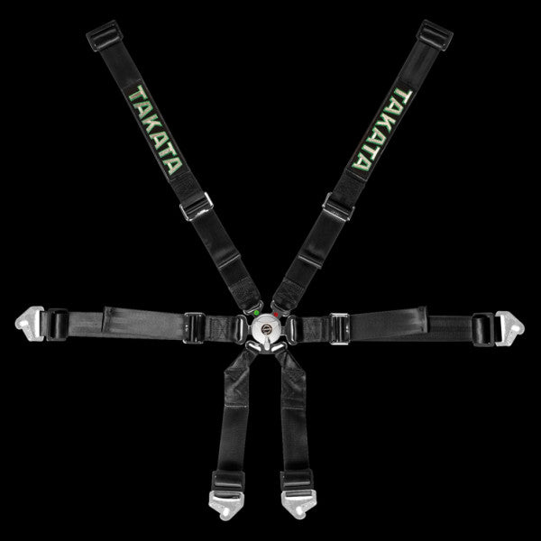 TAKATA RACE 2x2 HARNESS (6-POINT), GREEN