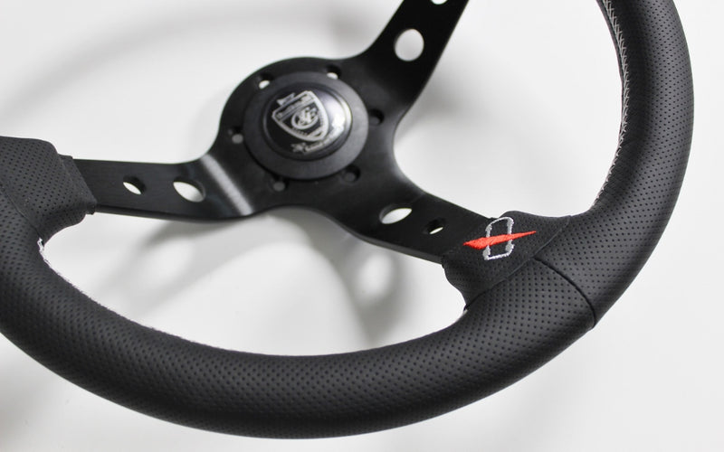 VERTEX CHECKER STEERING WHEEL 330MM DEEP DISH