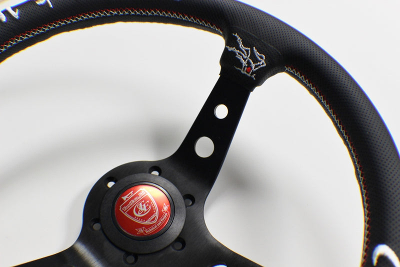 VERTEX KUMADORI 330MM LEATHER STEERING WHEEL